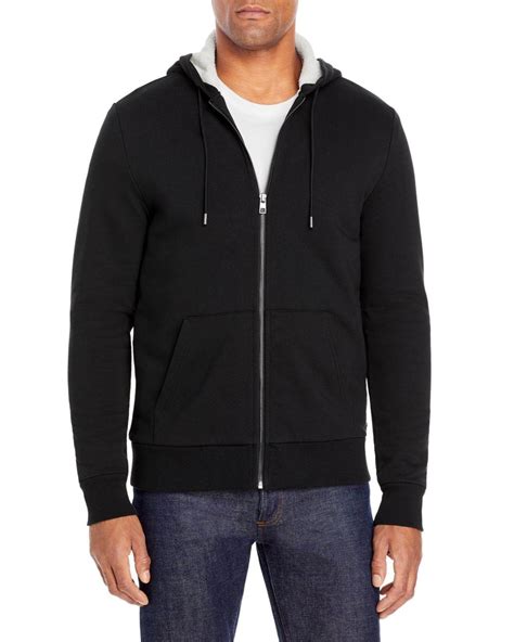 michael kors mens black sherpa hooded sweatshirt|Michael Kors Men's Hoodies & Sweatshirts .